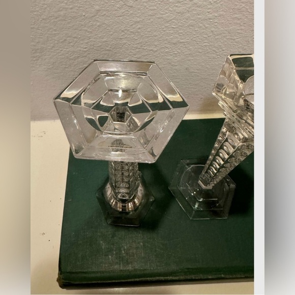 Vintage Towle Lead Crystal Candlestick Holders Made in Austria (Pair) - Picture 6 of 9